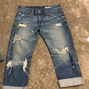 AG Adriano Goldschmied boyfriend cropped jeans